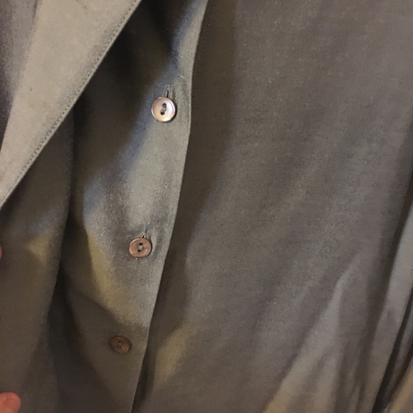Dark grey button down blouse - Picture 3 of 3